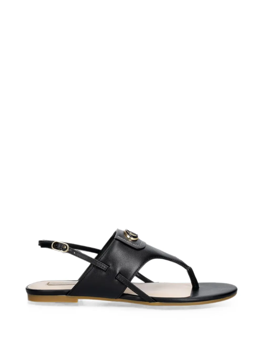 LIU JO logo-plaque buckled-strap sandals - Black