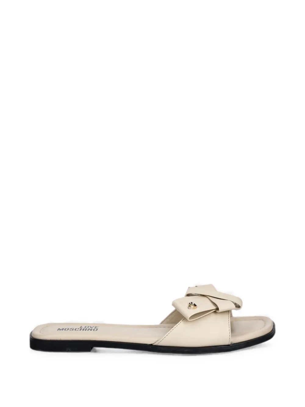 Love Moschino bow-detail heart-plaque sandals - Toni neutri