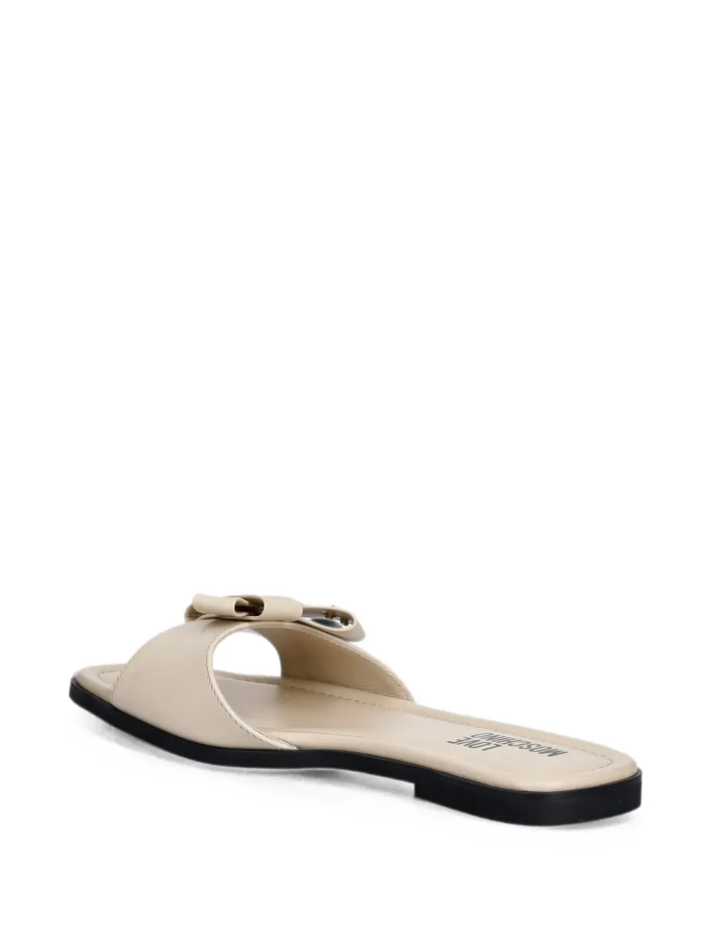 Love Moschino bow-detail heart-plaque sandals Beige