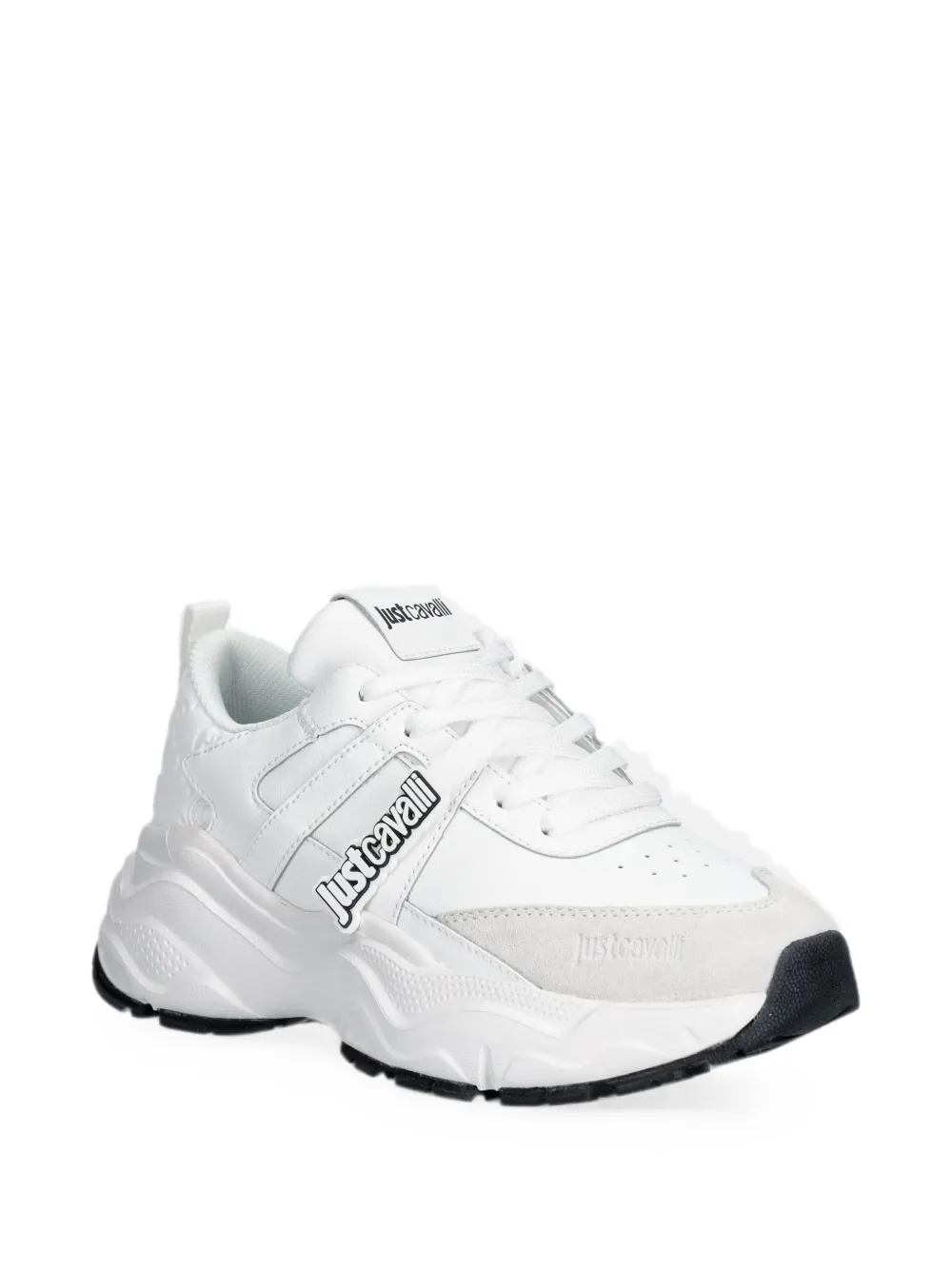 Just Cavalli logo-patch sneakers Wit