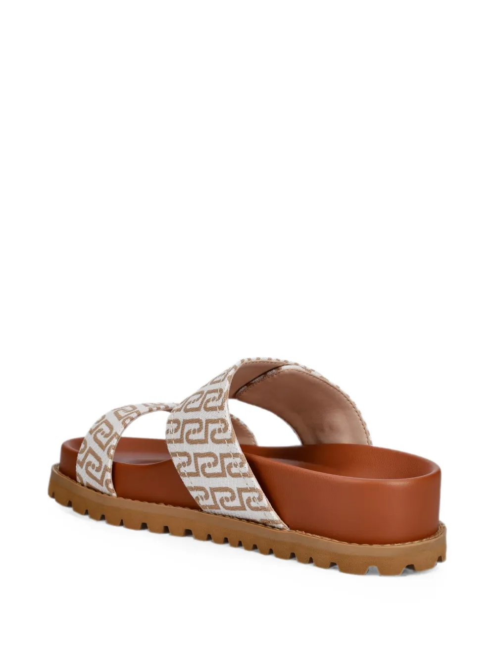 LIU JO monogram-print buckle-fastening sandals Wit