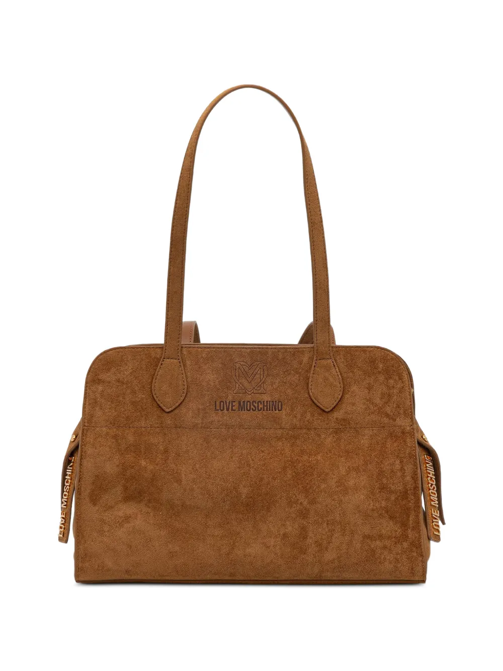 Love Moschino logo-debossed tote bag - Braun