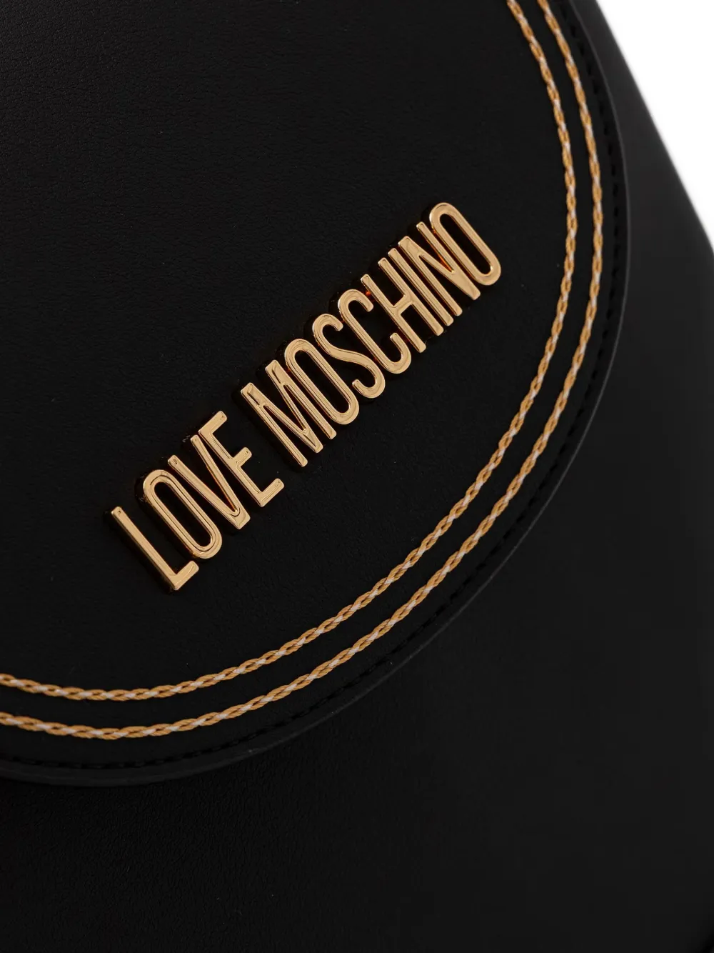 Love Moschino Rugzak met logoplakkaat en contrasterend stiksel Zwart