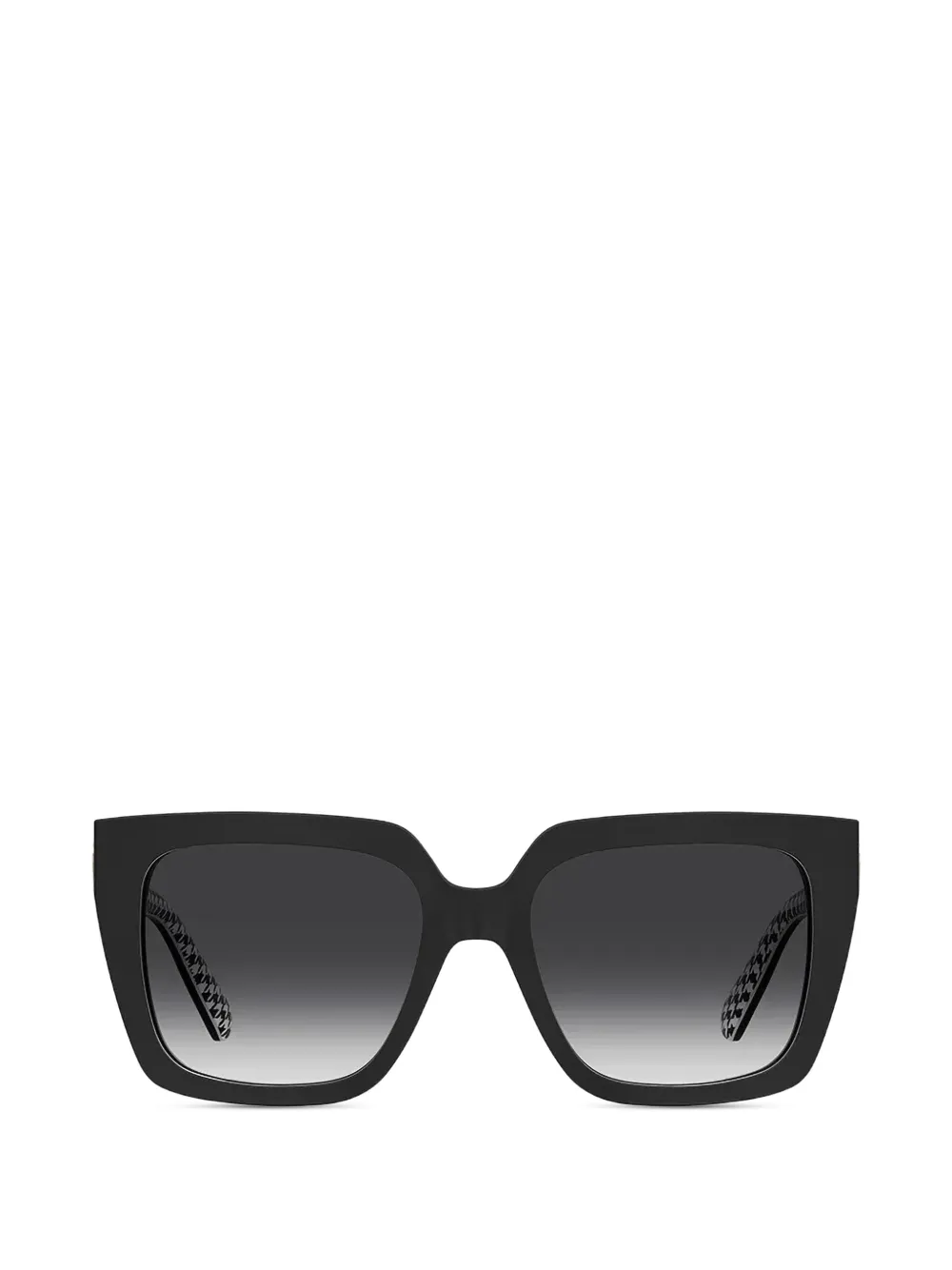 Love Moschino houndstooth-print square-frame sunglasses - Nero
