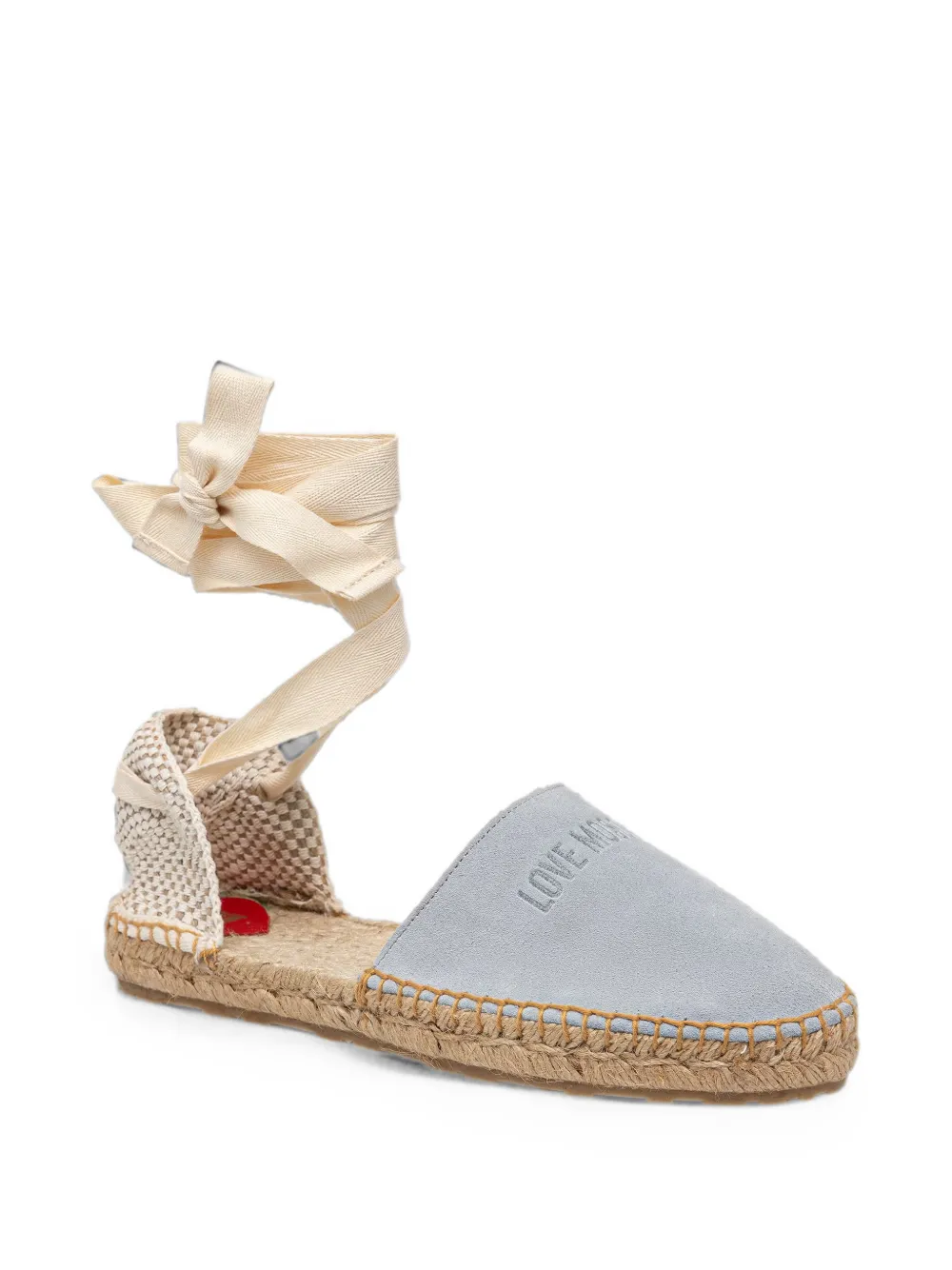 Love Moschino Espadrilles met striksluiting en logo-detail Blauw