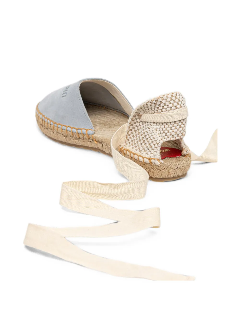 Love Moschino Espadrilles met striksluiting en logo-detail Blauw
