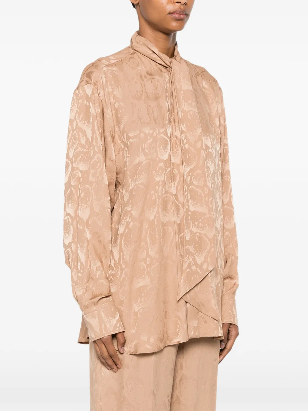 Stella McCartney Blouse met jacquard Bruin