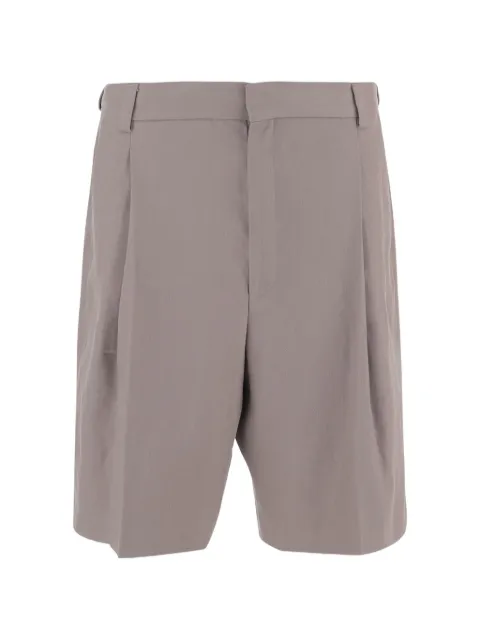 BOSS pleats hemp shorts