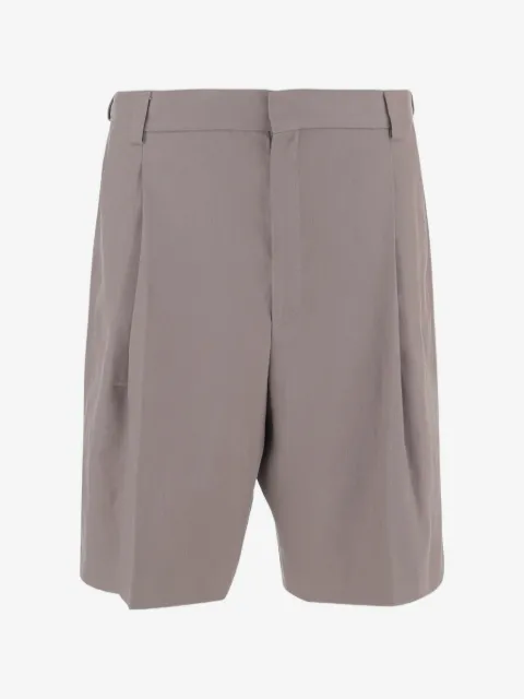BOSS pleats hemp shorts