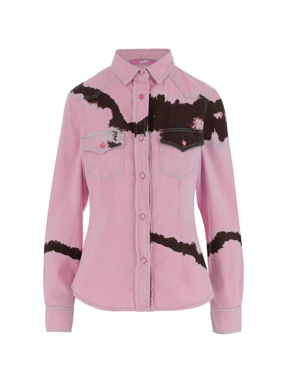 DON'T @ ME tie-dye pocket shirt - Rosa