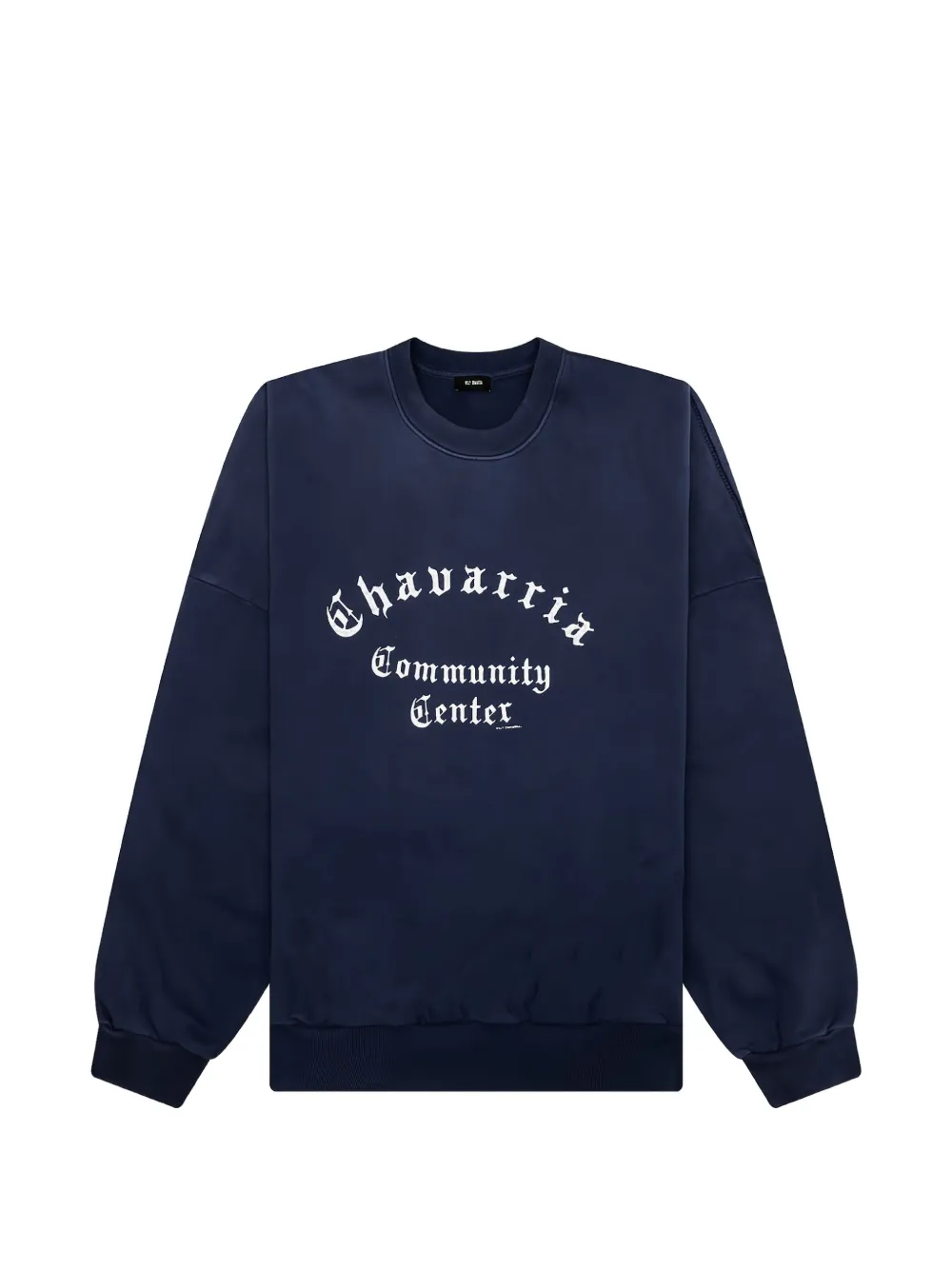 Willy Chavarria contrast logo sweatshirt - Blu