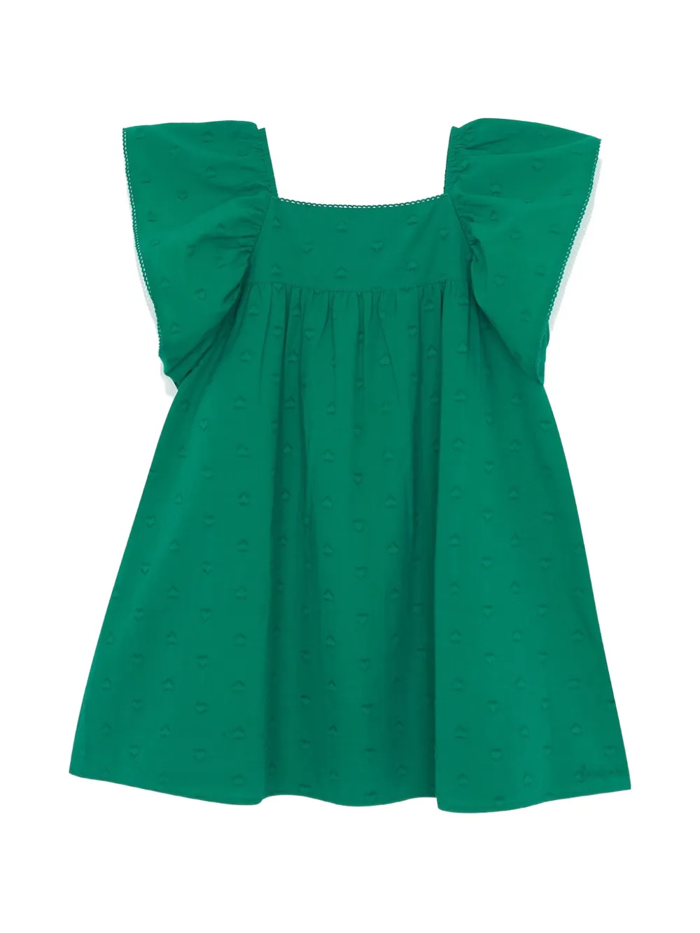 Bonton Rêve heart ruffled dress - Verde