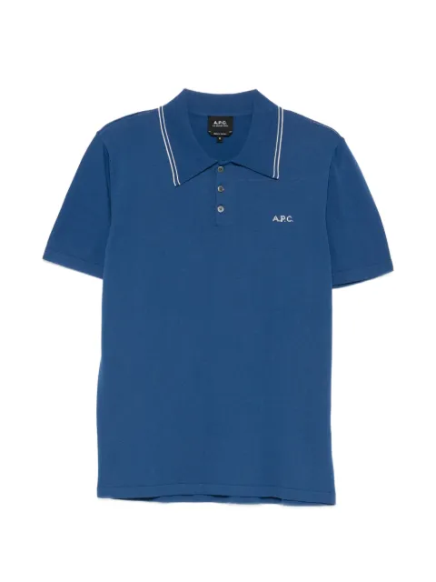 A.P.C. logo-embroidered polo shirt