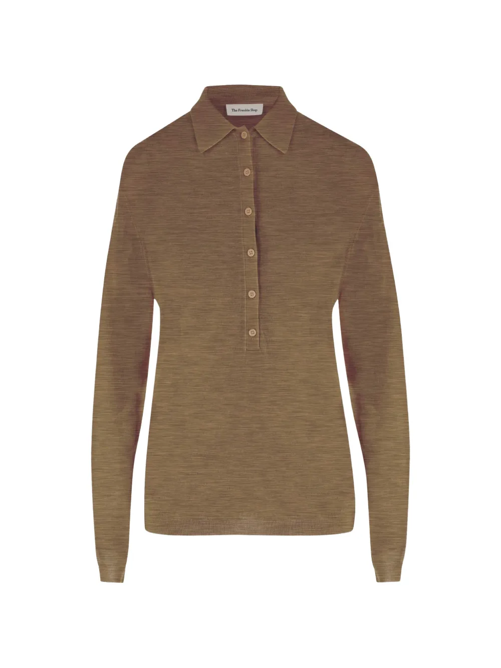 The Frankie Shop Tala long-sleeve polo top - Marrone