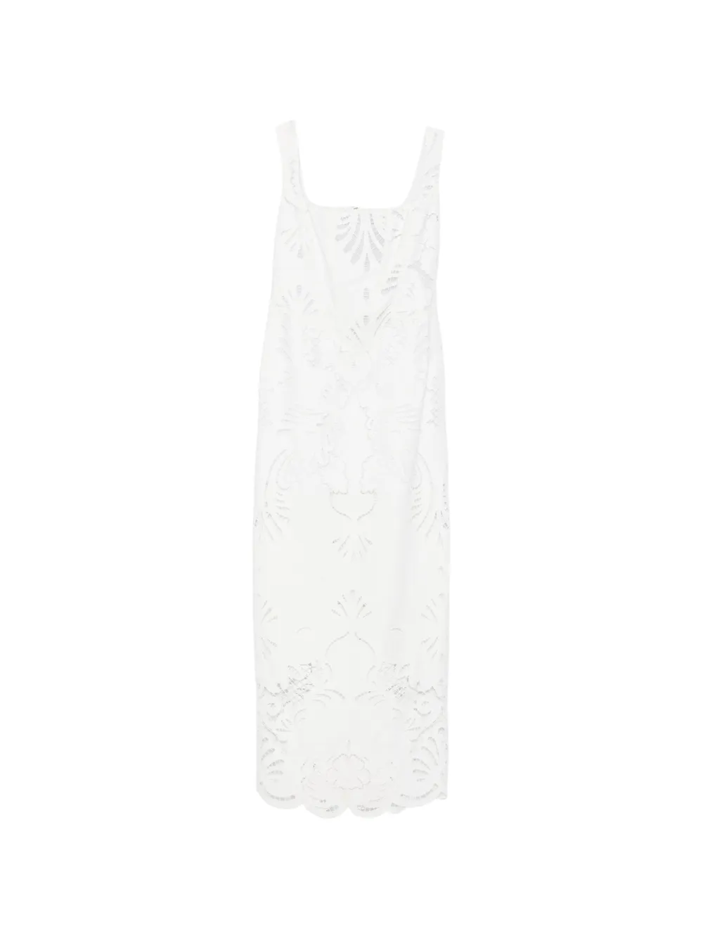 Giuseppe Di Morabito broderie-anglaise scalloped maxi dress - Bianco