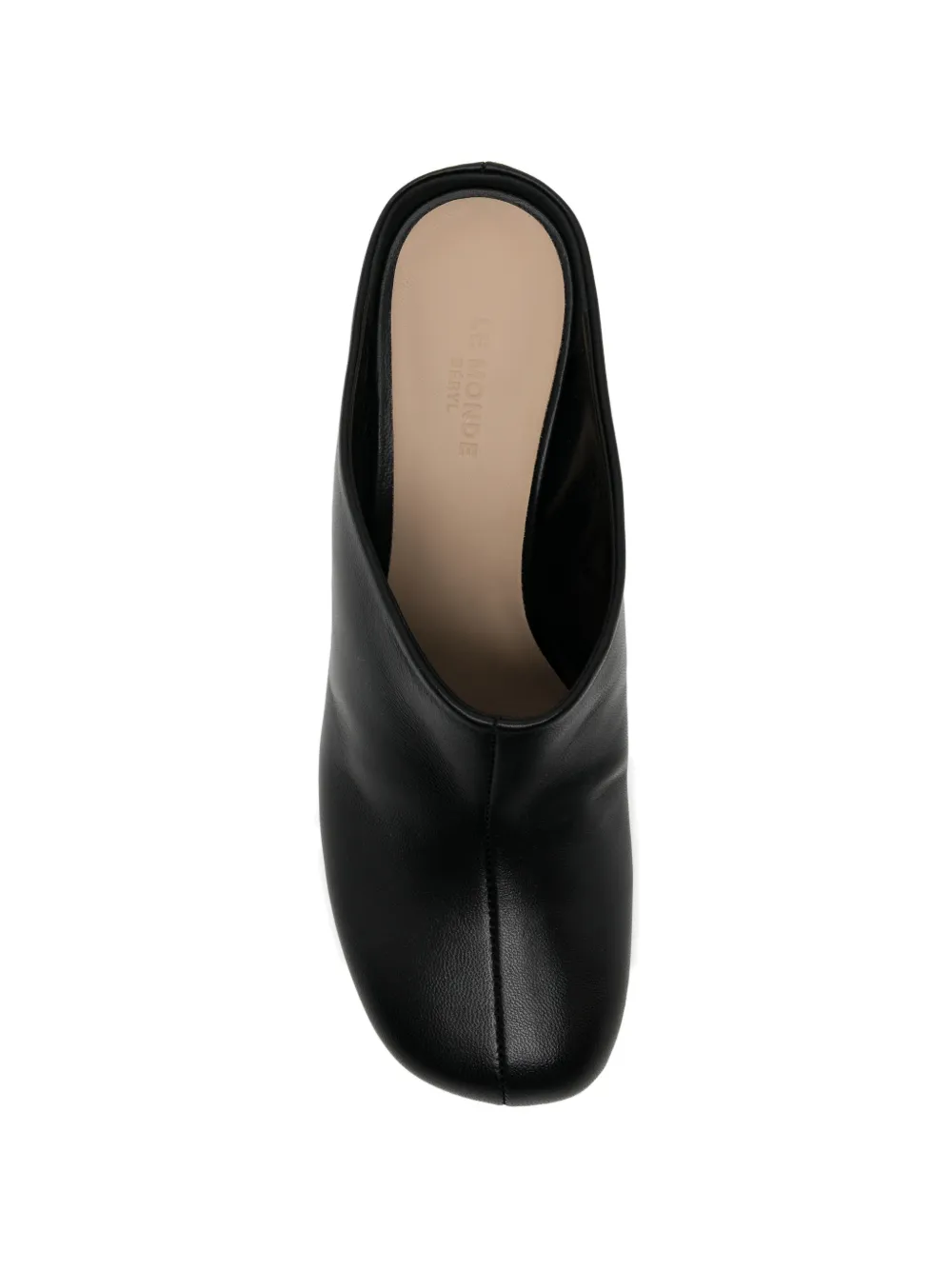 Le Monde Beryl 80mm Mica mules Zwart