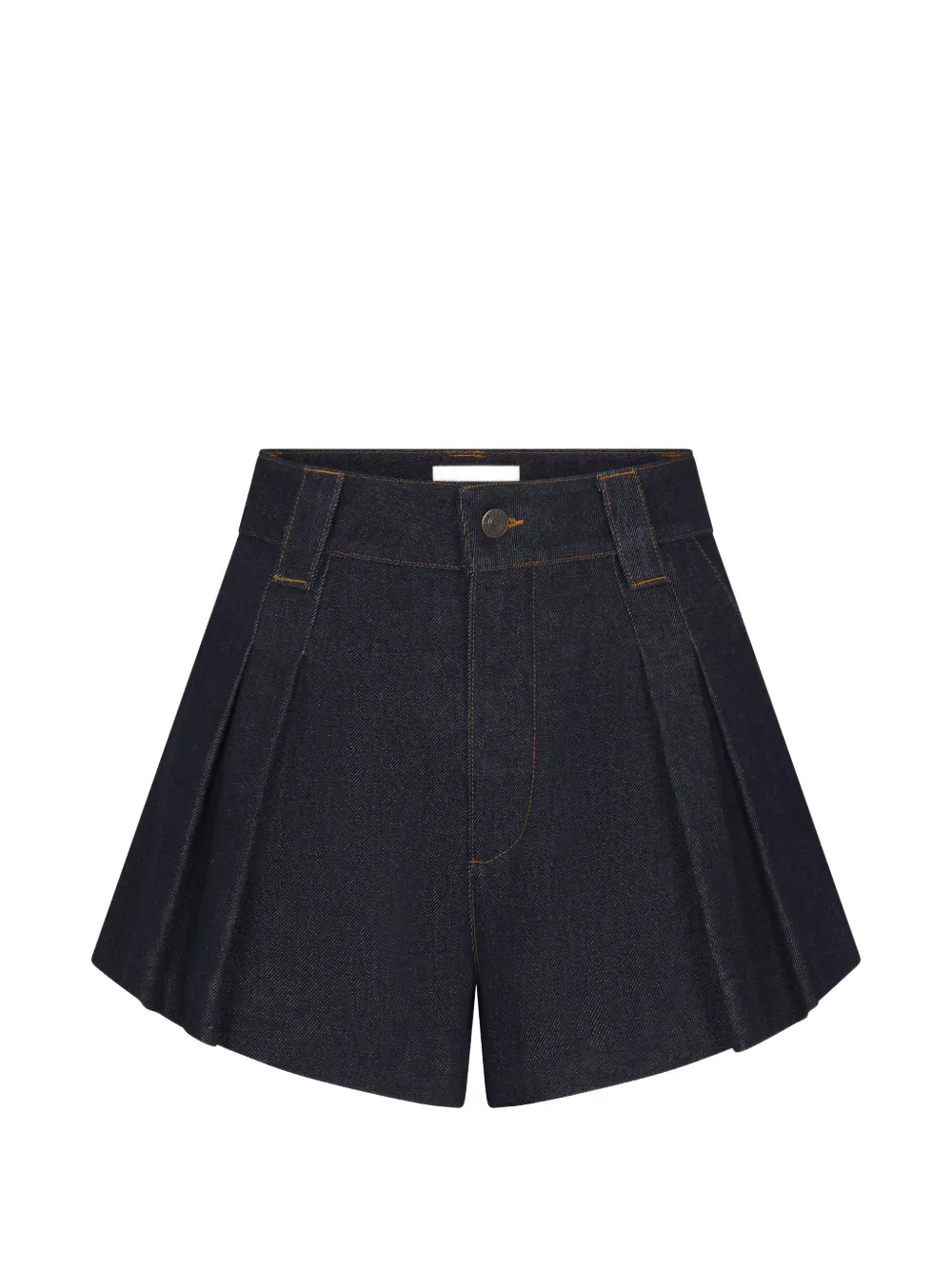FRAME pleated denim shorts - Blau