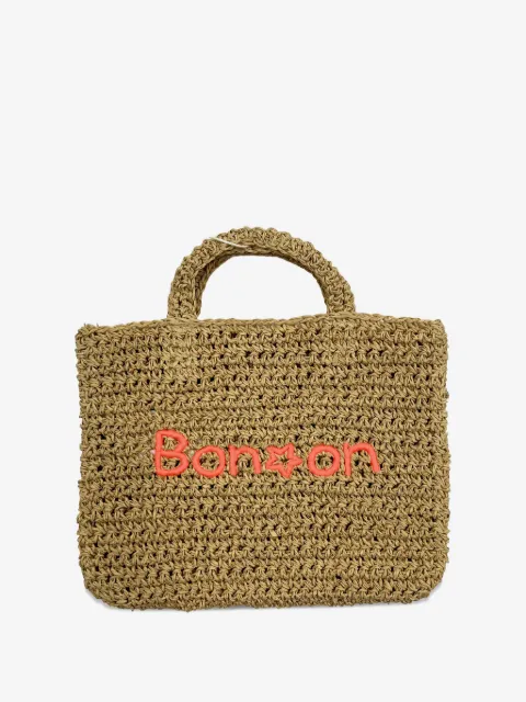 Bonton logo-embroidered tote bag