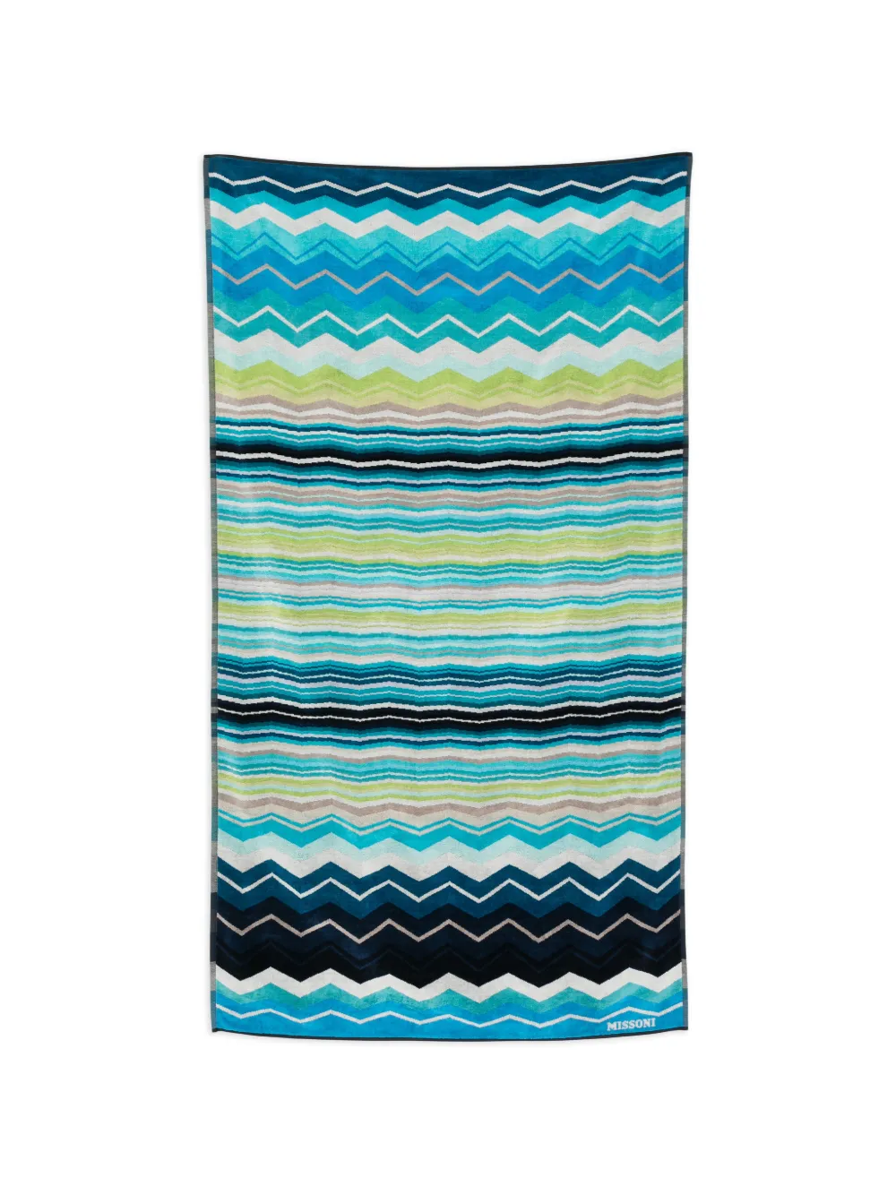 Missoni Home cotton beach towel - Blu