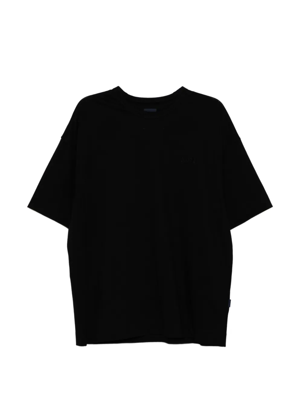 Juun.J logo-embroidered dropped-shoulder T-shirt - Nero