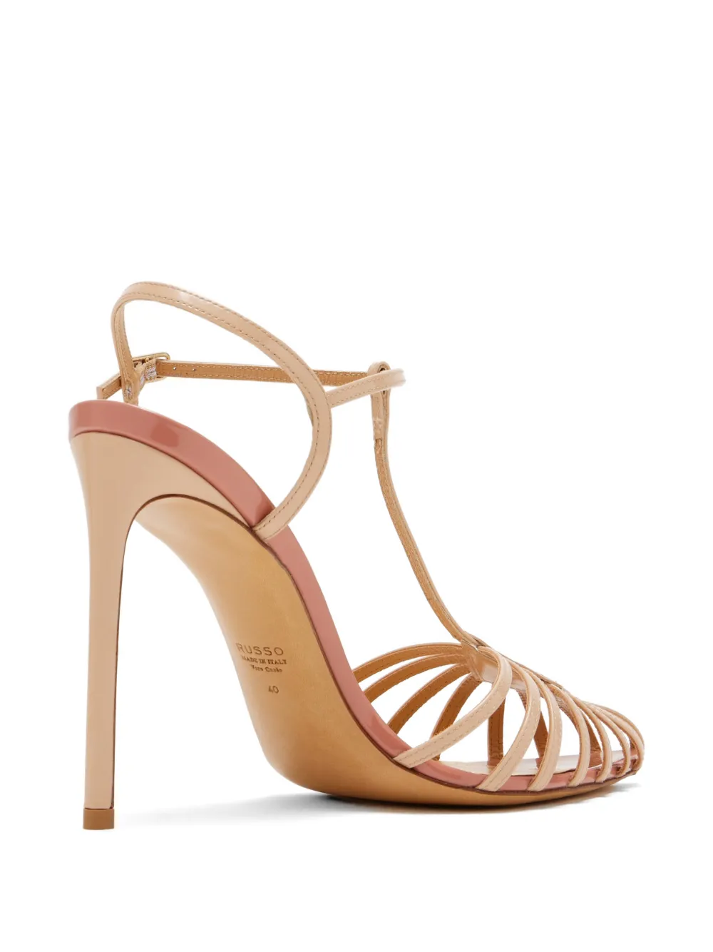 Francesco Russo R1S502 strappy t-bar sandals Beige