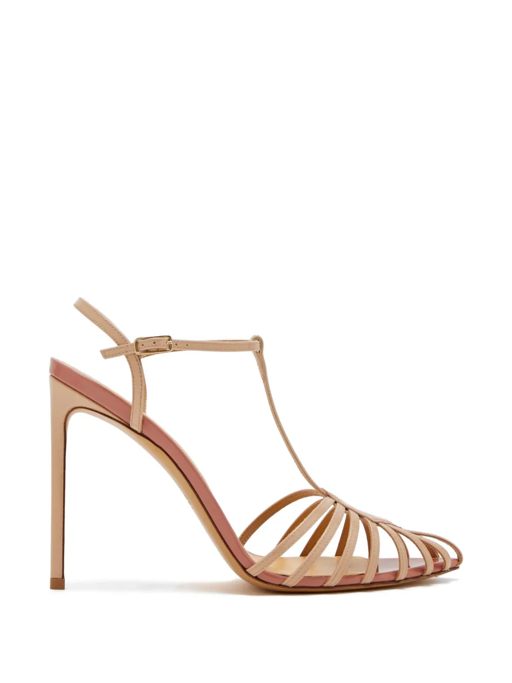 Francesco Russo R1S502 strappy t-bar sandals Beige