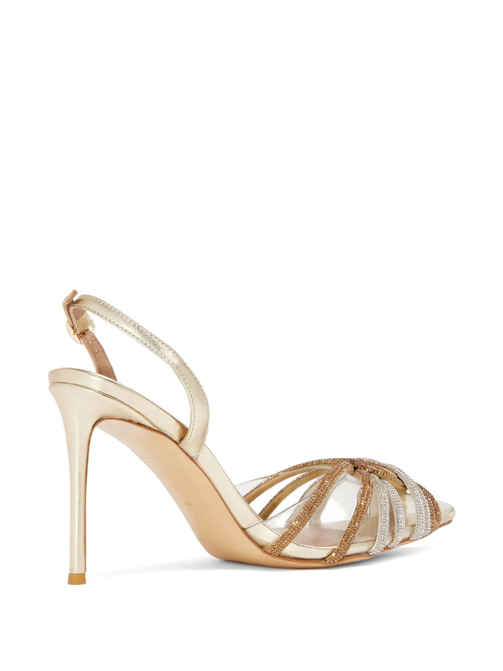 NICOLI Zendaya muiltjes verfraaid met kristallen Wit