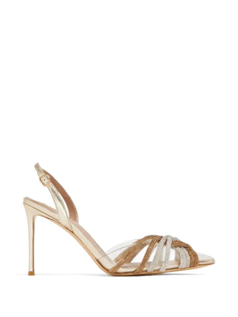 NICOLI Zendaya crystal-embellished mules