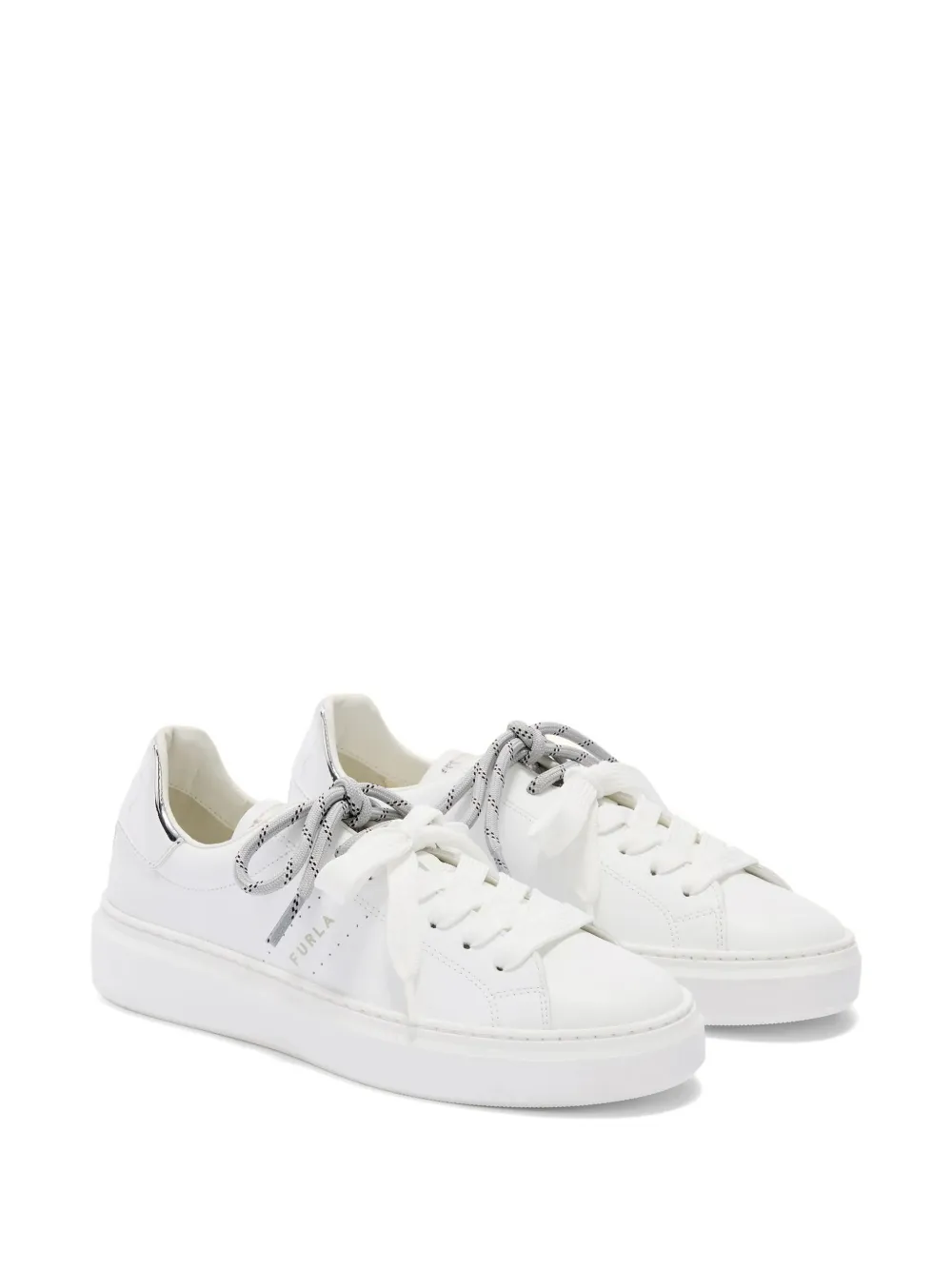 Furla Hype silver-tone detail sneakers Wit