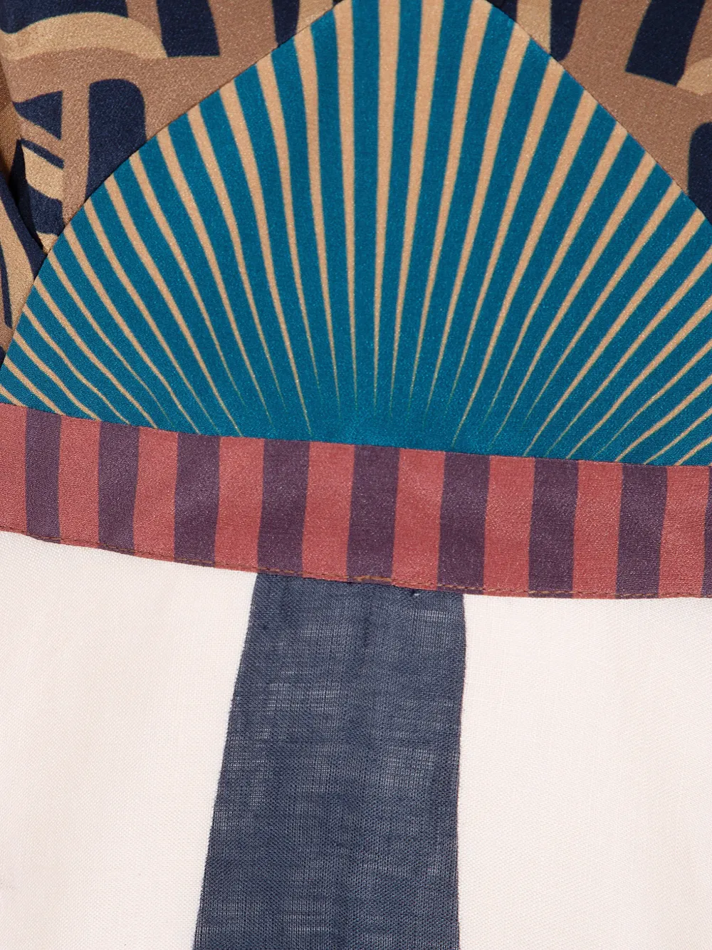  Volantis Vestido Ginko Con Estampado Abstracto - Azul 