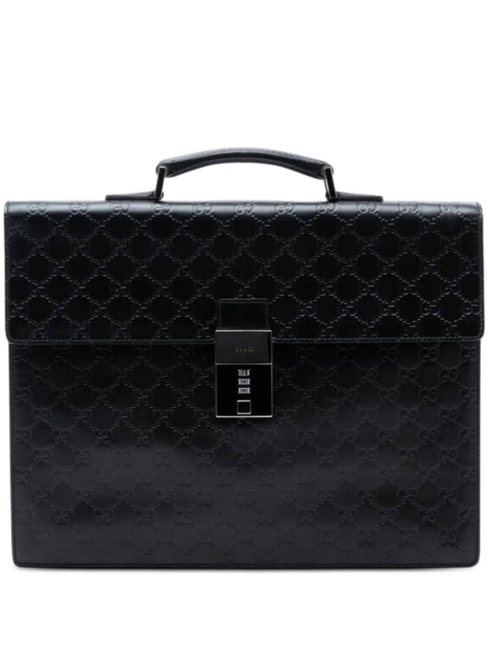 Gucci Pre-Owned 2016-2025 Guccissima Aktentasche - Schwarz