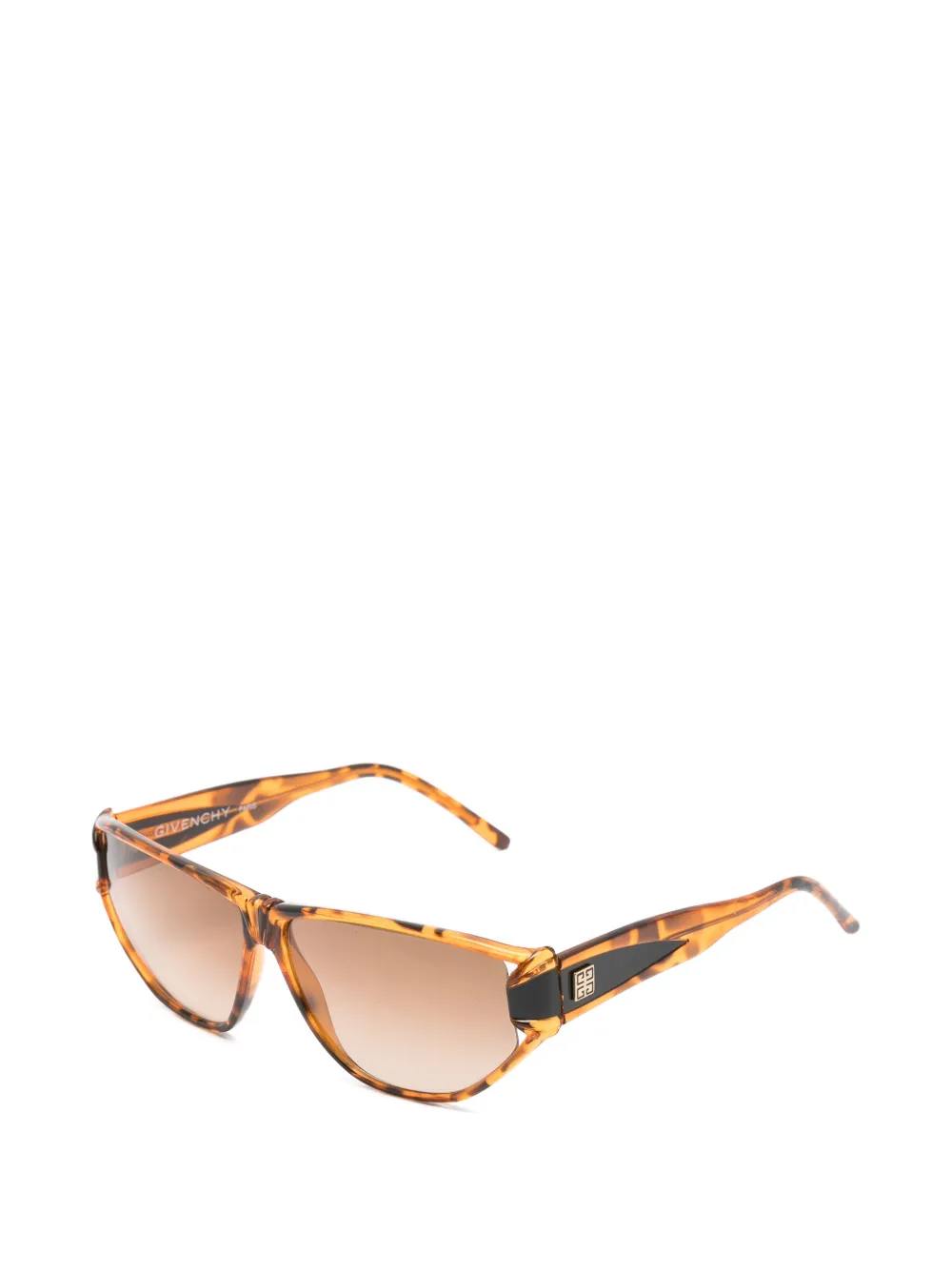 Givenchy Pre-owned 1990s Tortoiseshell-effect Sunglasses in Brown, view 2
