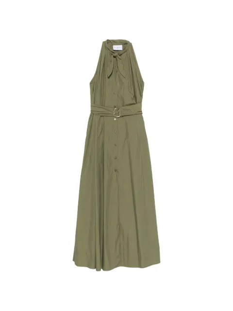 Isabelle Blanche belted tie-neck maxi dress