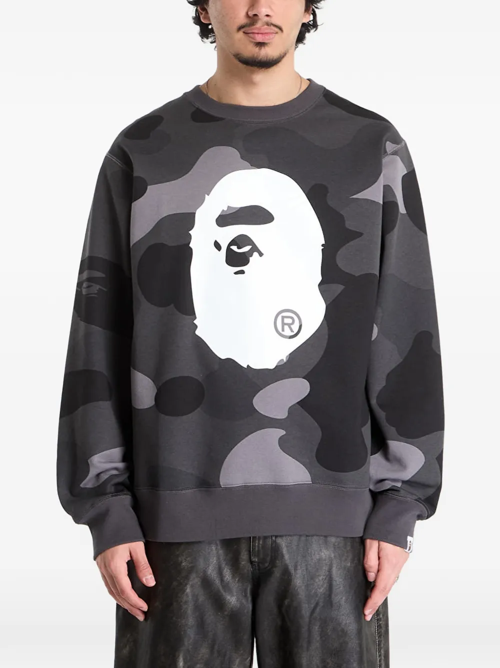 A BATHING APE® 에이프 헤드 카무플라주 스웨트셔츠 | 그레이