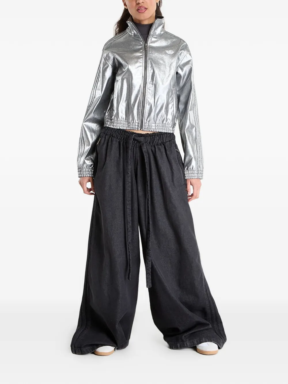 adidas Firebird sporttop Zilver