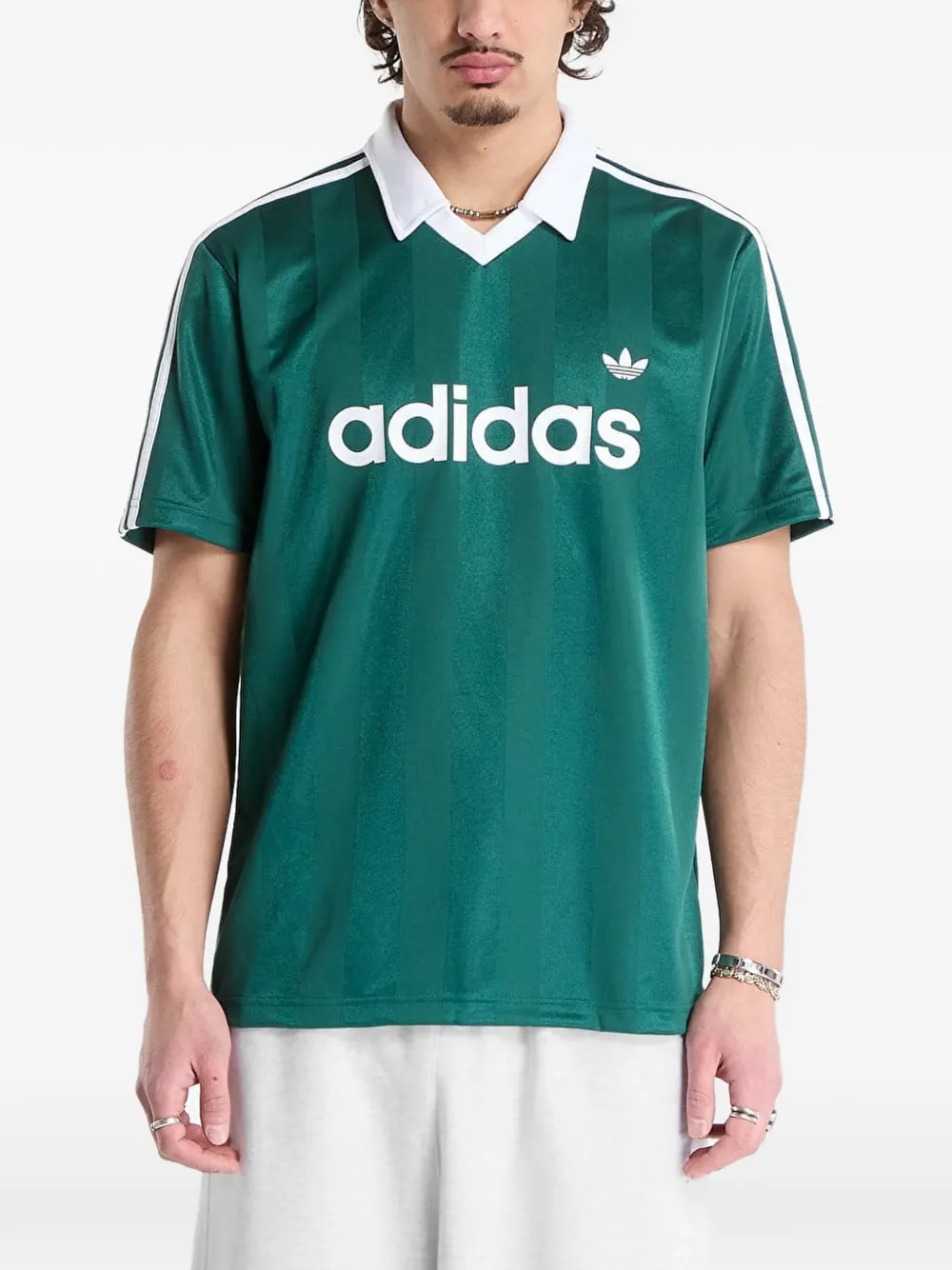 adidas T-shirt met archief kraag Groen