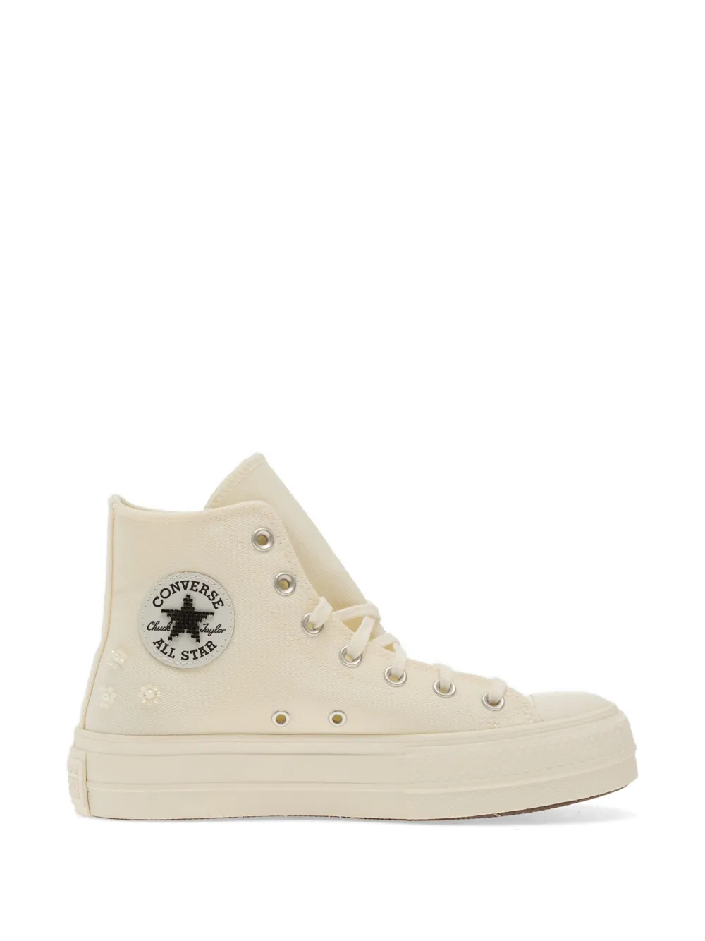 Converse Chuck Taylor All Star flower embellished sneakers Beige