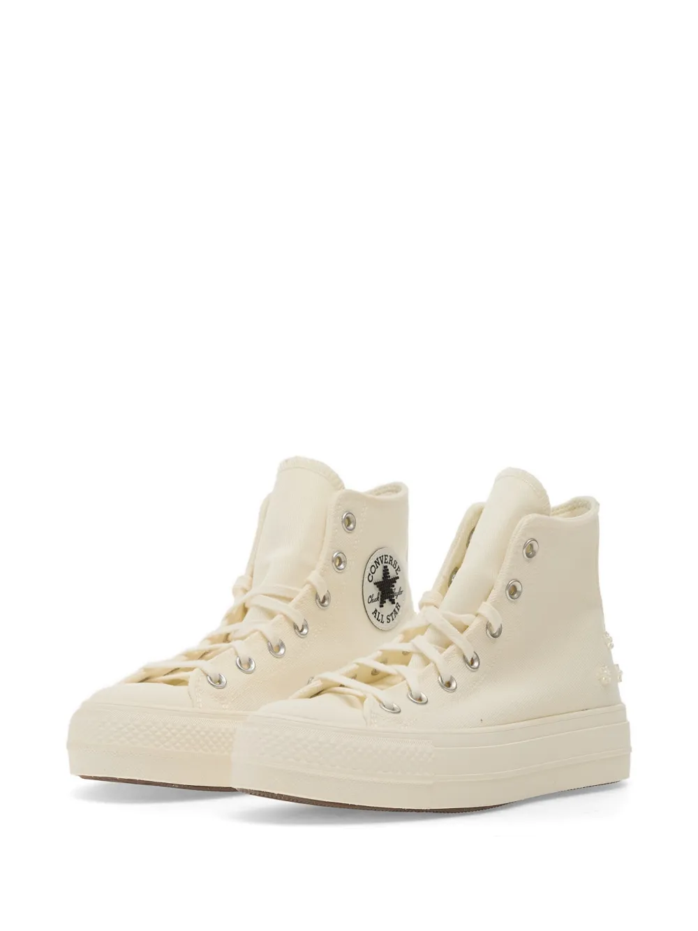Converse Chuck Taylor All Star flower embellished sneakers Beige