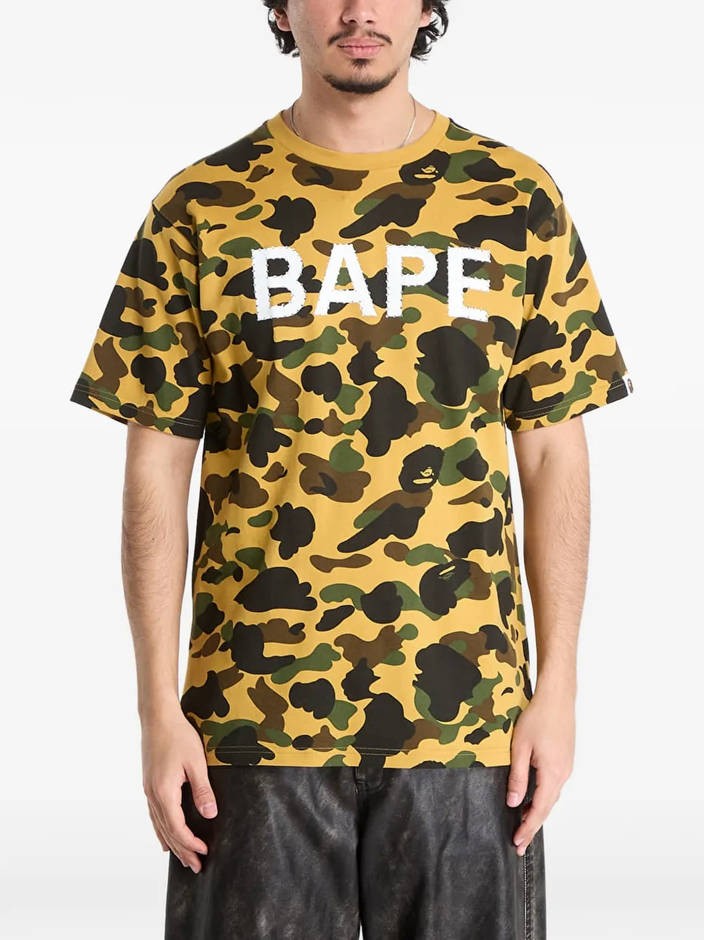 A BATHING APE® camouflage rhinestone T-shirt - Giallo