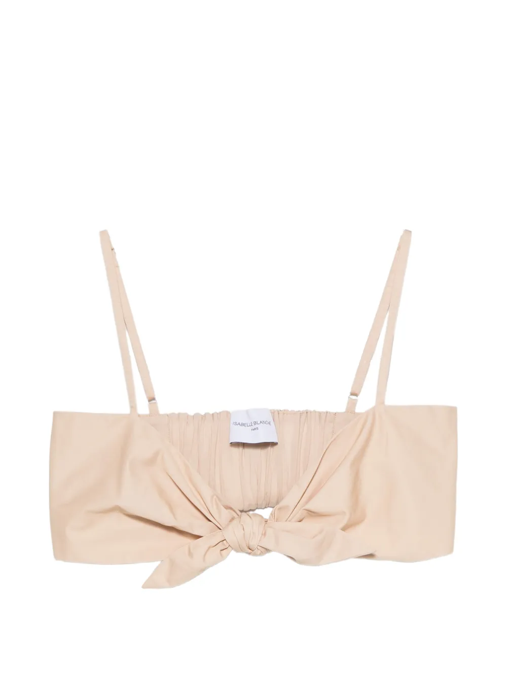 Isabelle Blanche knot-detail spaghetti-strap top - Toni neutri