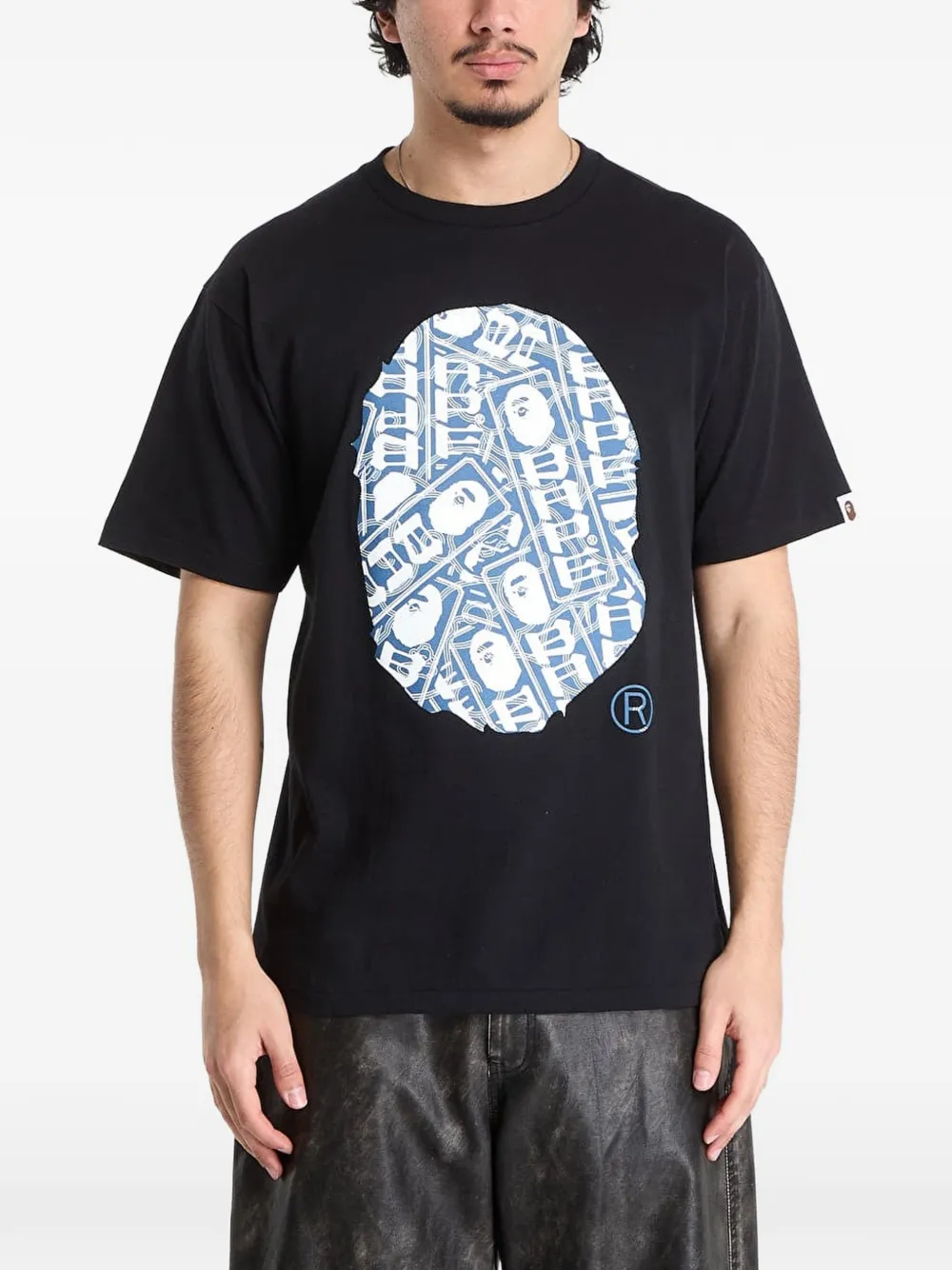 A BATHING APE® Japanese Cloud camo T-shirt - Nero