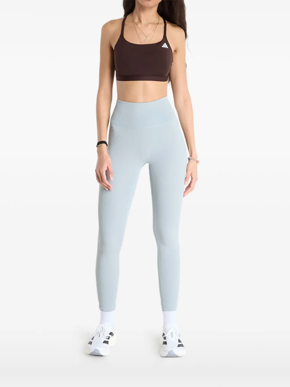 adidas Geribbelde legging Groen