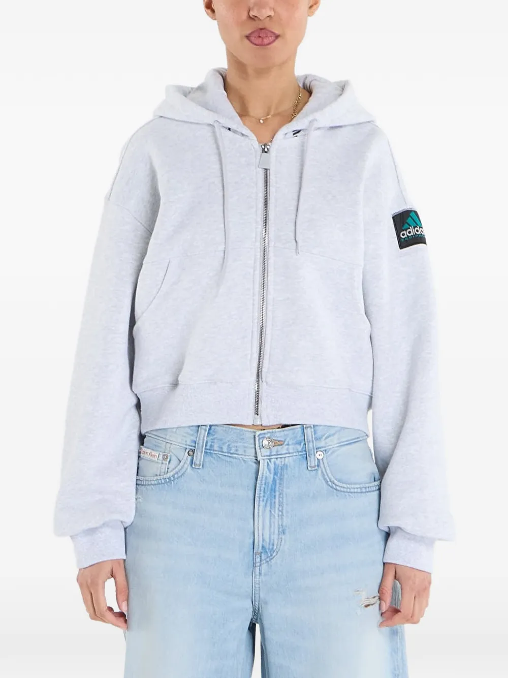 adidas Equipment cropped zip hoodie - Grey