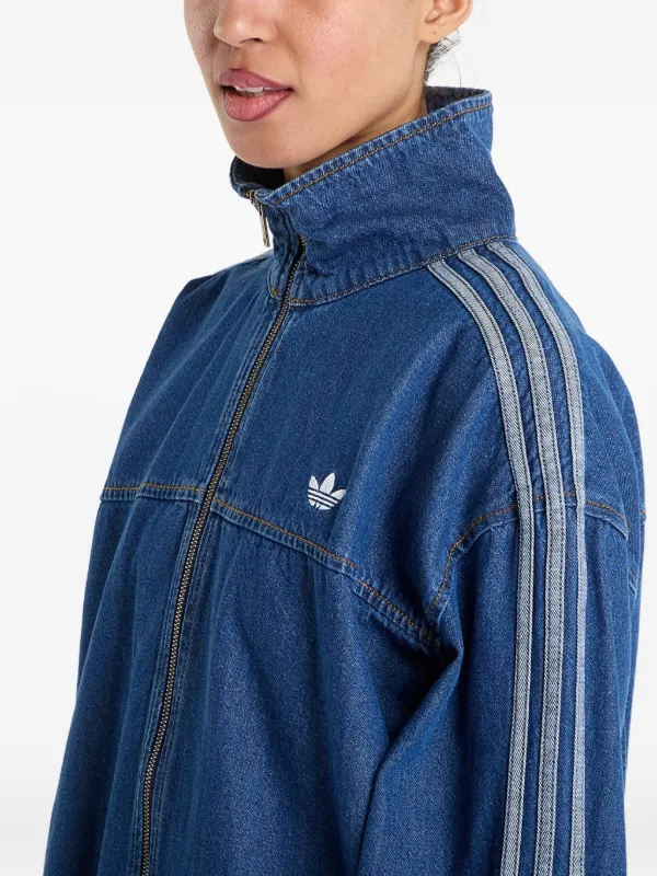 Adidas Firebird Adilenium Denim Jacket | Blue | FARFETCH SG