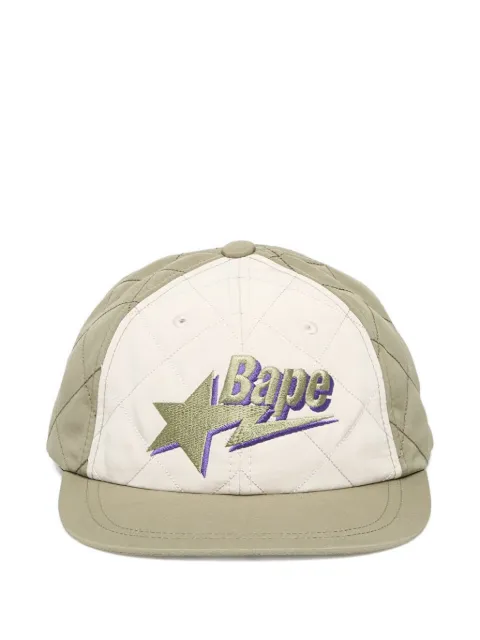 A BATHING APE® Bape logo quilting cotton cap