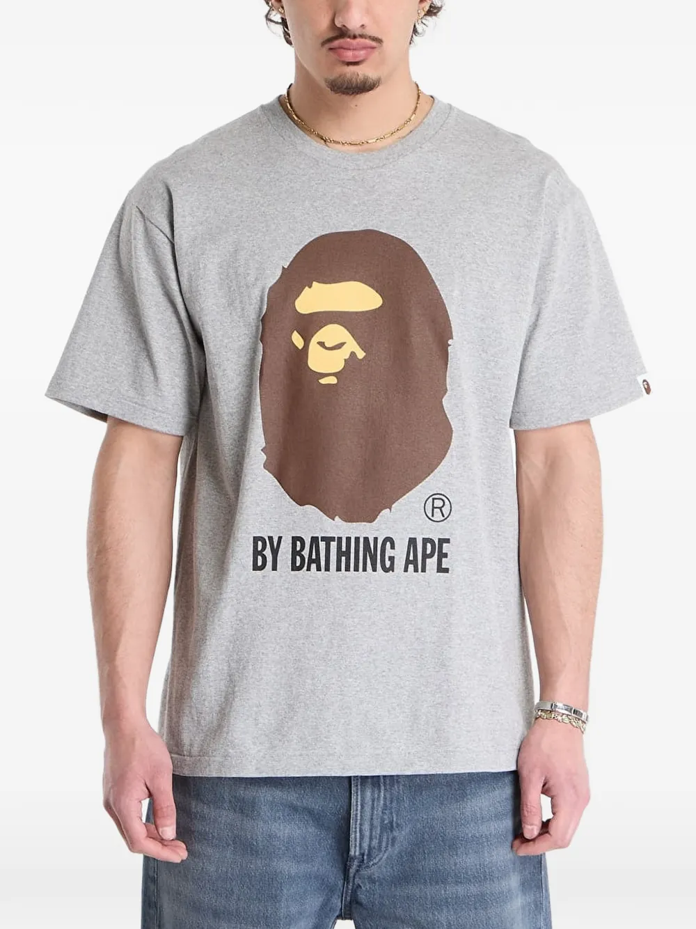 A BATHING APE T-shirt met print Grijs