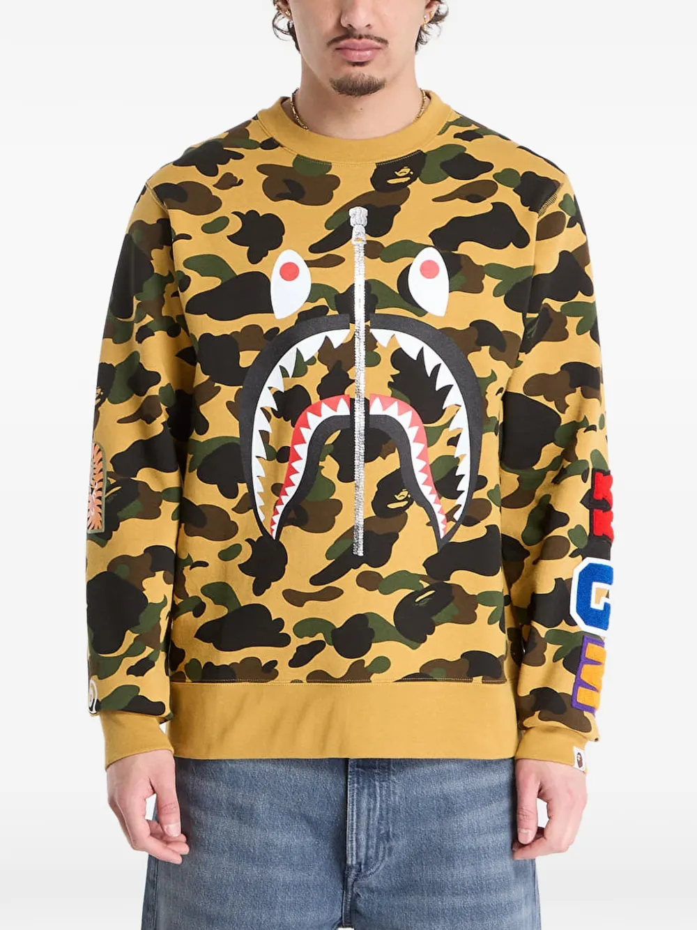 A BATHING APE® Camo Shark sweatshirt - Giallo