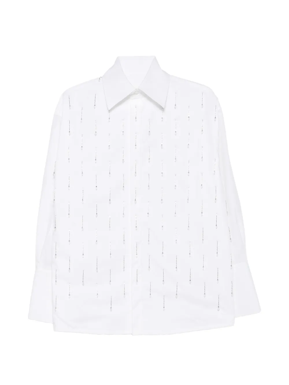 ARMARIUM Malik crystal-embellished long-sleeve shirt - Bianco