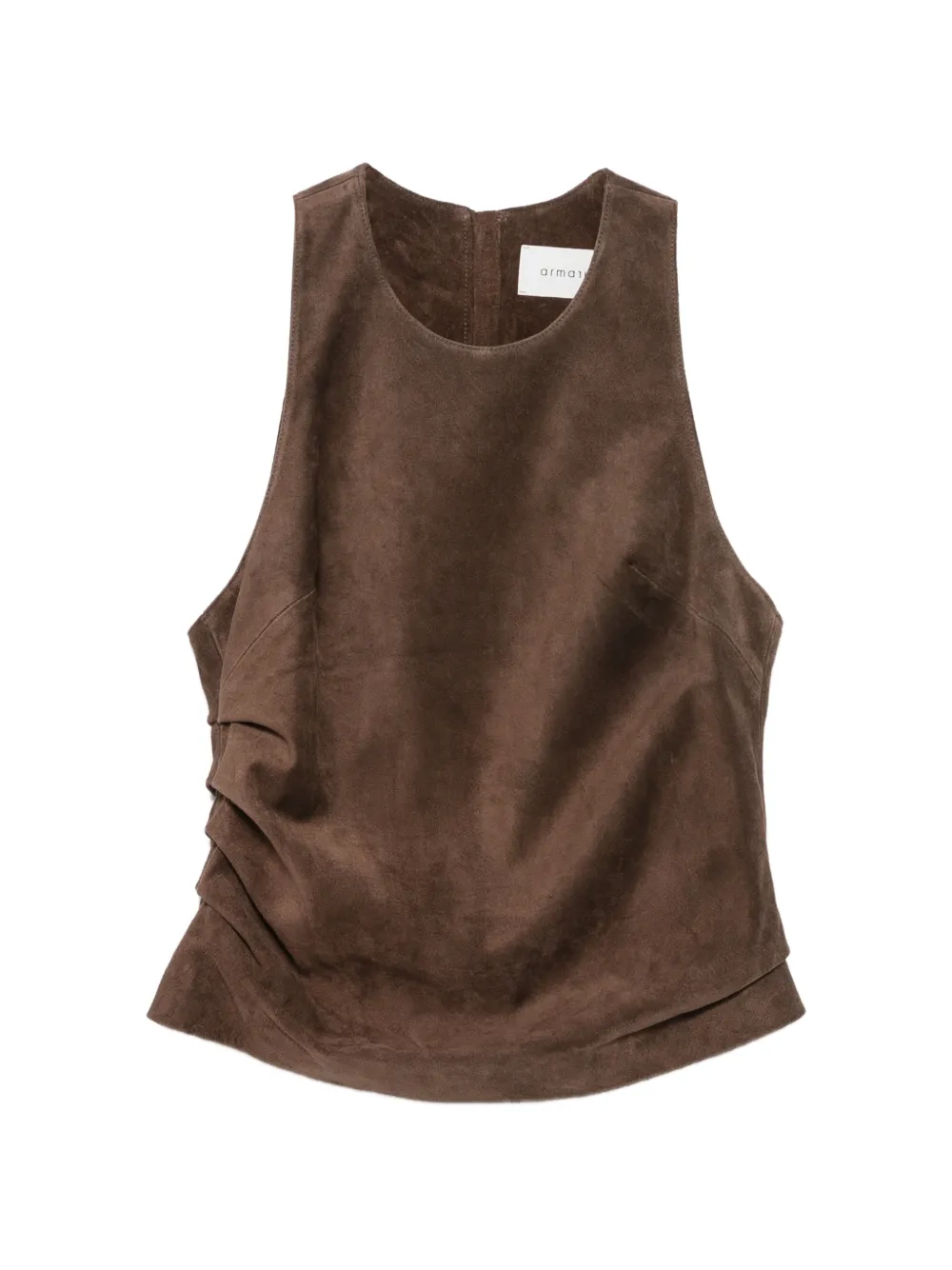 Pernilla ruched suede top