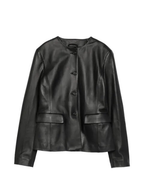 ARMARIUM Ramona leather collarless jacket